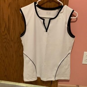 Aspire size L white tennis/workout tank